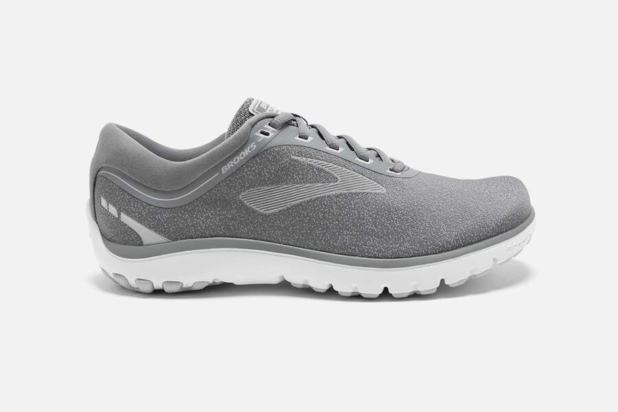 Zapatillas Running Brooks PureFlow 7 Mujer Gris/Blancas Baratas JXLM94721